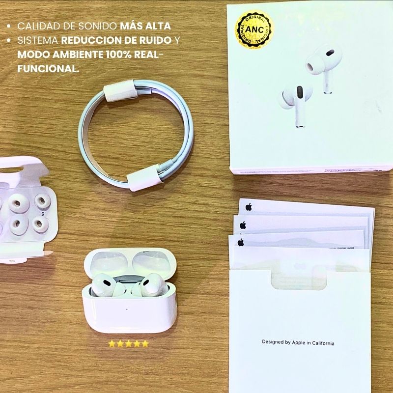 Último día de oferta✅ AirPods Pro 2 ANC®️ALTA GAMA/ Layard+ Funda + Spotify PREMIUM GRATIS