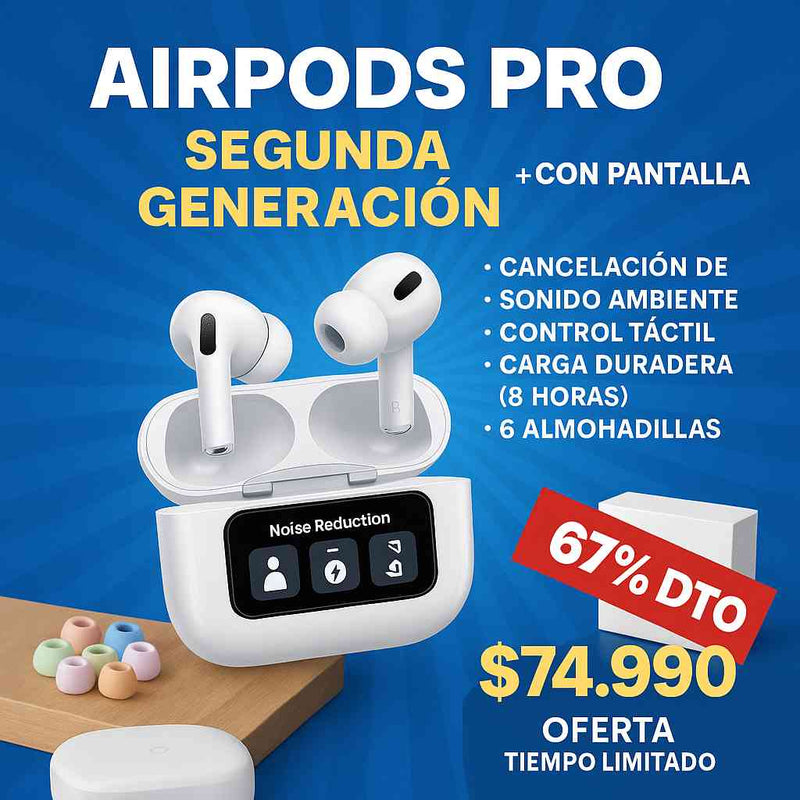 AIRPODS PRO CON PANTALLA TACTIL+ LAYARD GRATIS