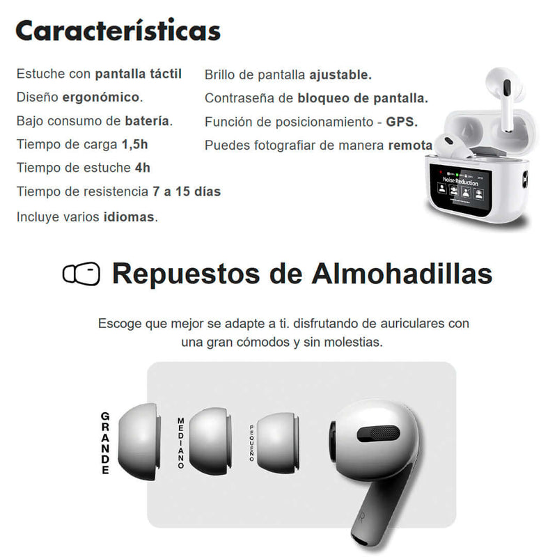 AIRPODS PRO CON PANTALLA TACTIL+ LAYARD GRATIS