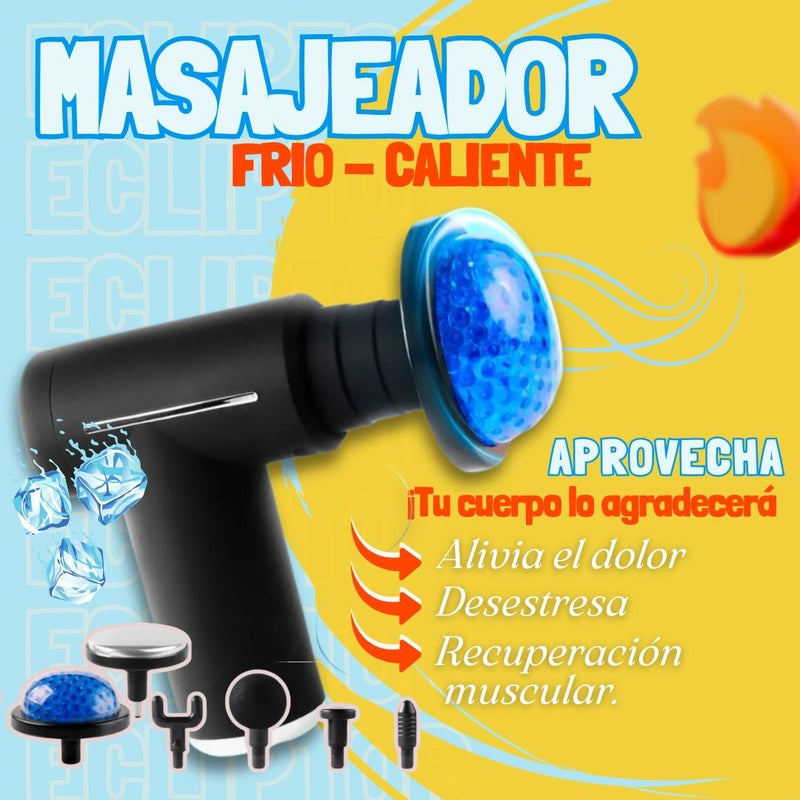 ✅Masajeador PROFESIONAL  INÁLAMBRICO 6 en 1 con Terapia FRIO/CALIENTE + Bono de REGALO