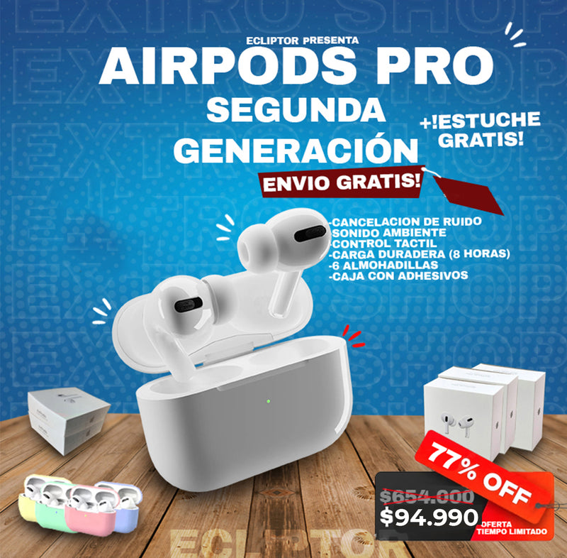 Último día de oferta✅ AirPods Pro 2 ANC®️ALTA GAMA/ Layard+ Funda + Spotify PREMIUM GRATIS